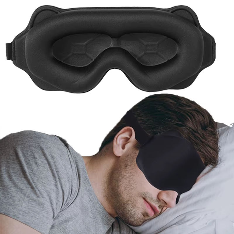 3D Sleeping Mask – Black, dimensiones 23.5cm x 10cm