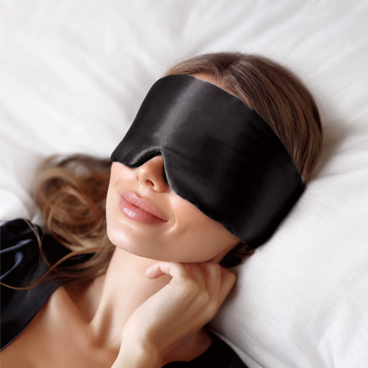 100% Mulberry Silk Sleeping Mask – Luxuriously Soft Eye Mask | DawnRadiance