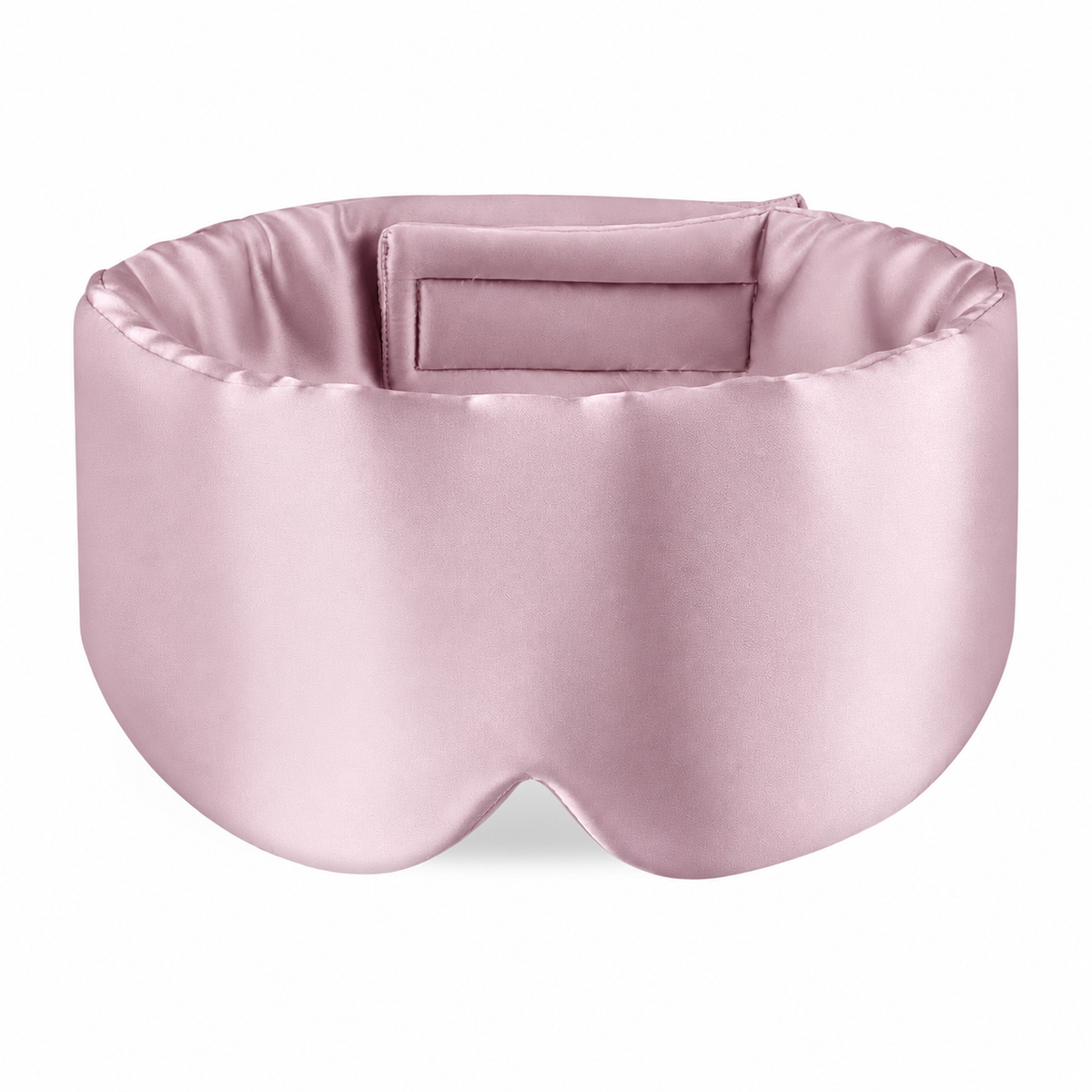 Mulberry silk sleep mask on soft neutral bedding