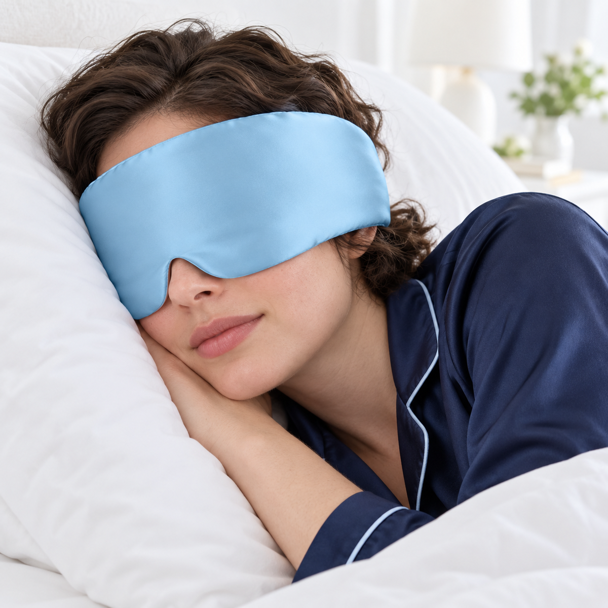 100% Mulberry Silk Sleeping Mask – Luxuriously Soft Eye Mask | DawnRadiance